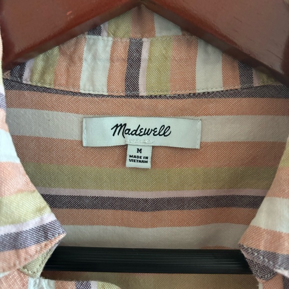 Madewell Shirt with multicolored stripes, size M, EUC - Picture 2 of 5